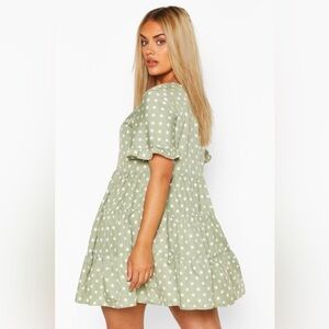 Princess Polly Green Polka Dot Dress Size AU 10